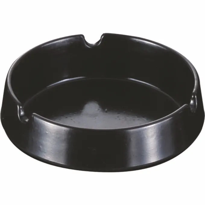 Cendrier Conique Mélamine Noir Ø 10 cm - Pujadas