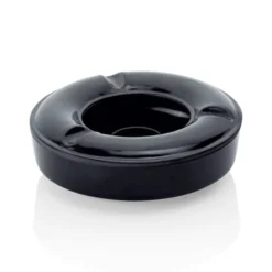 Cendrier coupe-vent en Mélamine noir H 40 mm Ø 125 mm - Lot de 6 - Was Germany