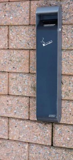 Cendrier Mural Slim 3 Litres Anthracite avec Bac Intérieur - Probbax