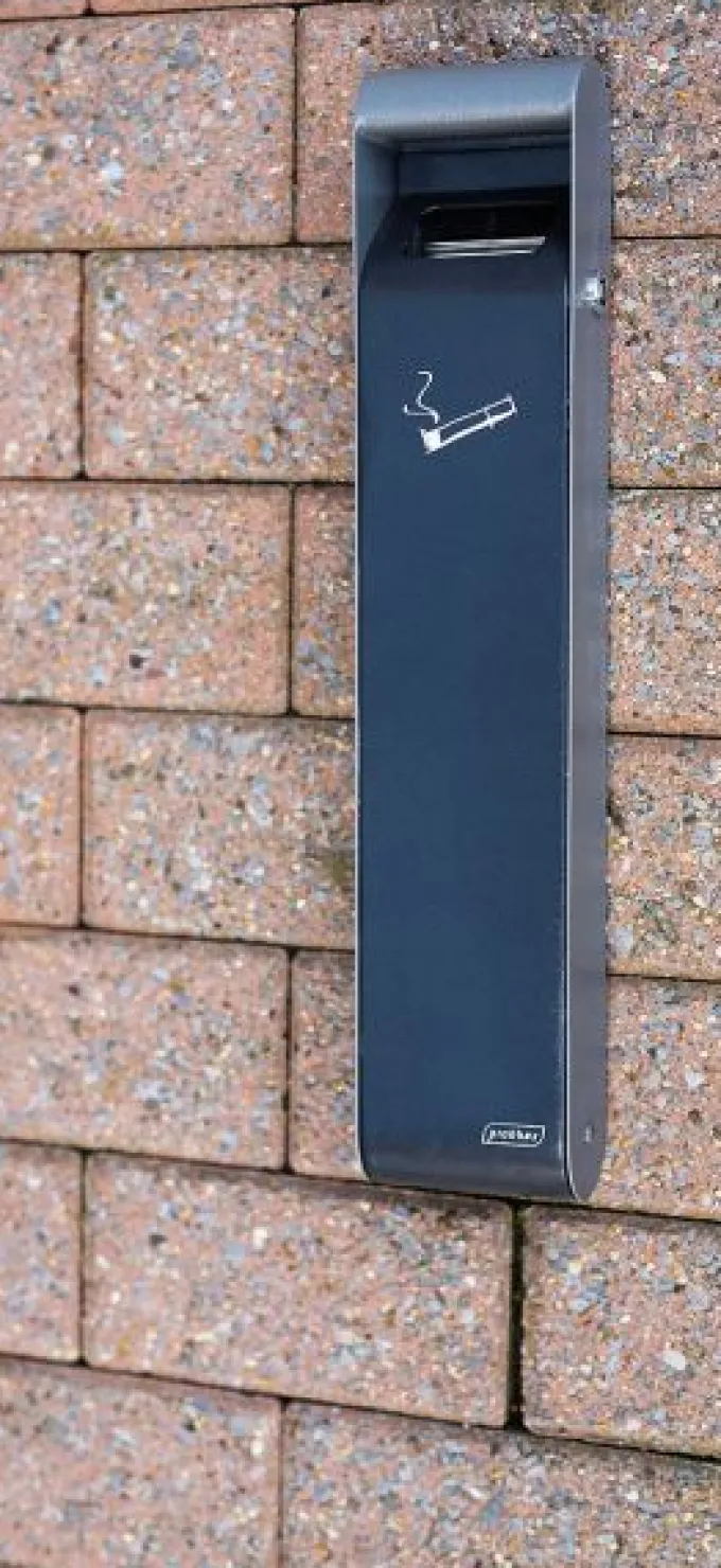Cendrier Mural Slim 3 Litres Anthracite avec Bac Intérieur - Probbax