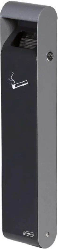 Cendrier Mural Slim 3 Litres Anthracite avec Bac Intérieur - Probbax