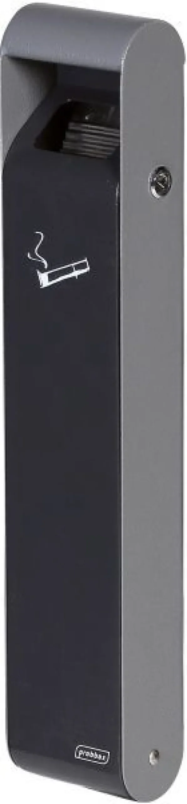 Cendrier Mural Slim 3 Litres Anthracite avec Bac Intérieur - Probbax