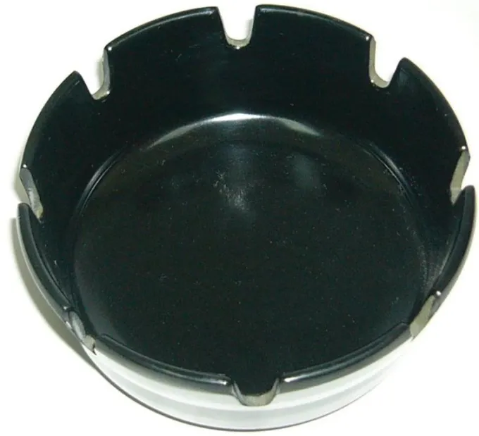 Cendrier Noir Mélamine Ø 10 cm - Pujadas