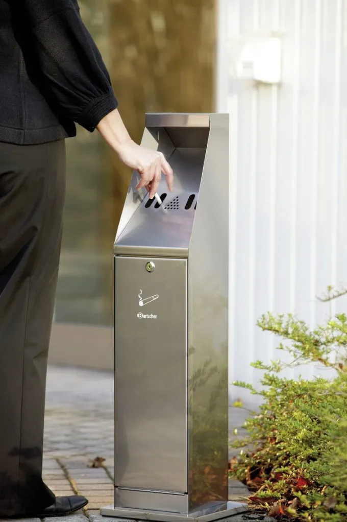 Cendrier sur colonne - argent - Bartscher