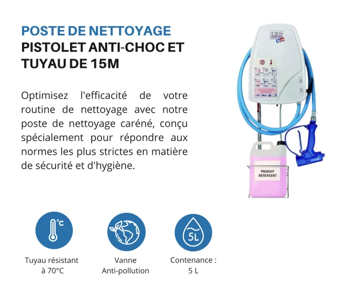 Centrale de Nettoyage Carénée 1 Produit 20 mètres