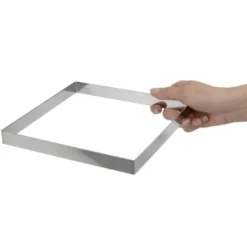 Cercle à Tarte Carré Inox 200x200mm - De Buyer