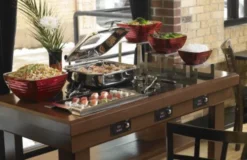 Chafing Dish Inox Carré avec Couvercle en Verre 5,8 L - Pujadas