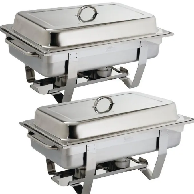 Chafing Dish Inox 9 L - Lot de 2 - Olympia