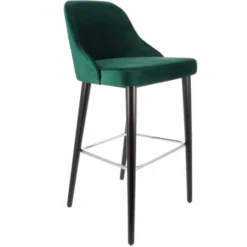 Chaise De Bar Velours Vert Ainhoa - Ligne CHR