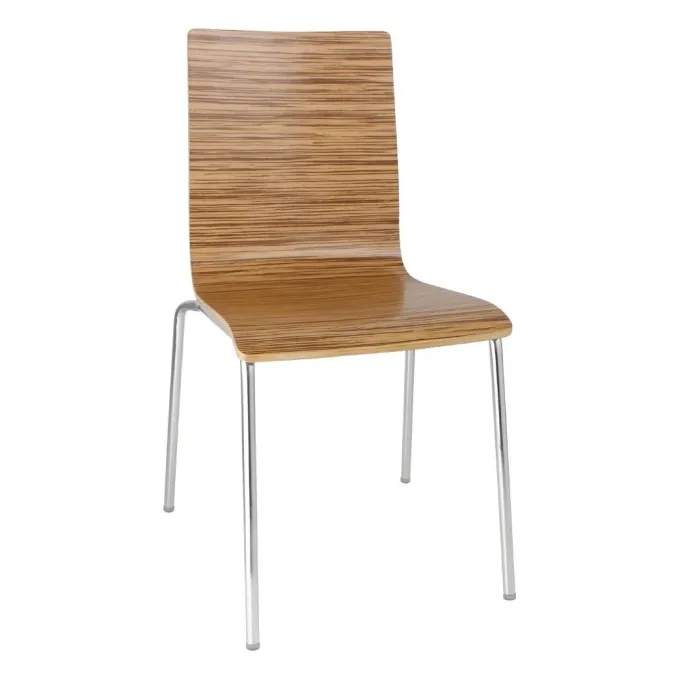 Chaise Dossier Carré Zebrano - Lot de 4 - Bolero