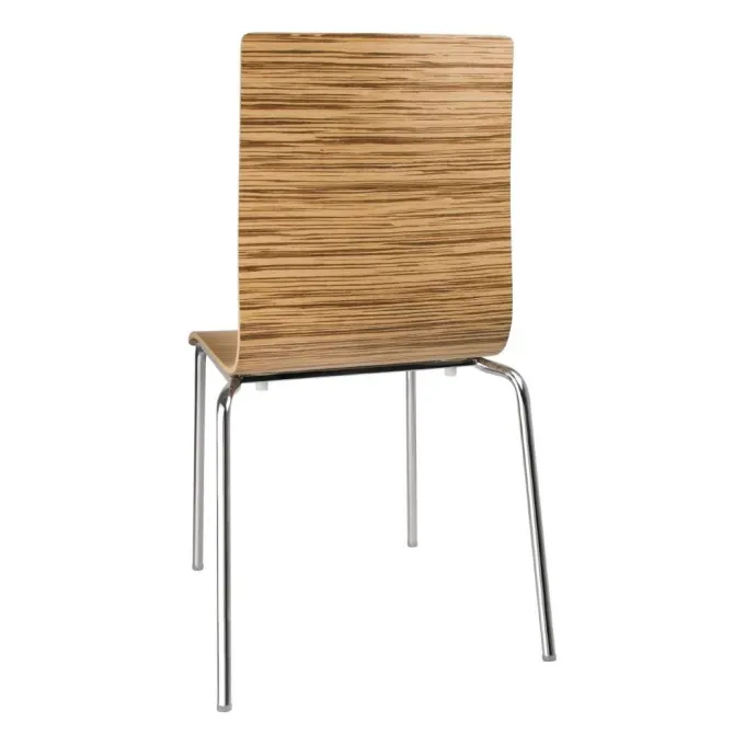 Chaise Dossier Carré Zebrano - Lot de 4 - Bolero
