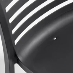 Chaise Restaurant SLAT Anthracite Recyclé - Lot de 6 - Grosfillex