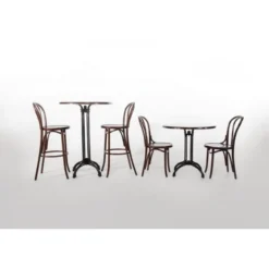 Chaises Bistrot en Bois Courbé Finition Noyer