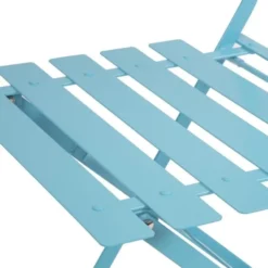 Chaises de Terrasse Bleu Turquoise en Acier - Lot de 2 - Bolero