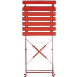 Chaises de Terrasse en Acier Rouge - Lot de 2 - Bolero
