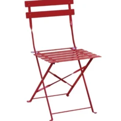 Chaises de Terrasse en Acier Rouge - Lot de 2 - Bolero