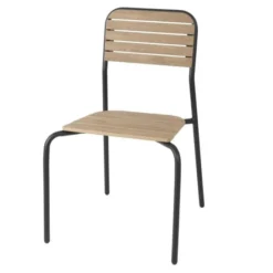 Chaises d'Extérieur Effet Bois - Lot de 4 - Bolero