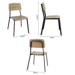 Chaises d'Intérieur en Bois Beaufort - Lot de 2 - Bolero