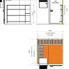 Chambre Froide Négative Epaisseur 100 mm - 2030 x 2030 x 2200 mm - Coreco