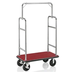 Chariot à bagages en Acier Inoxydable rouge L 1130 mm l 620 mm H 1830 mm 2 - Was Germany