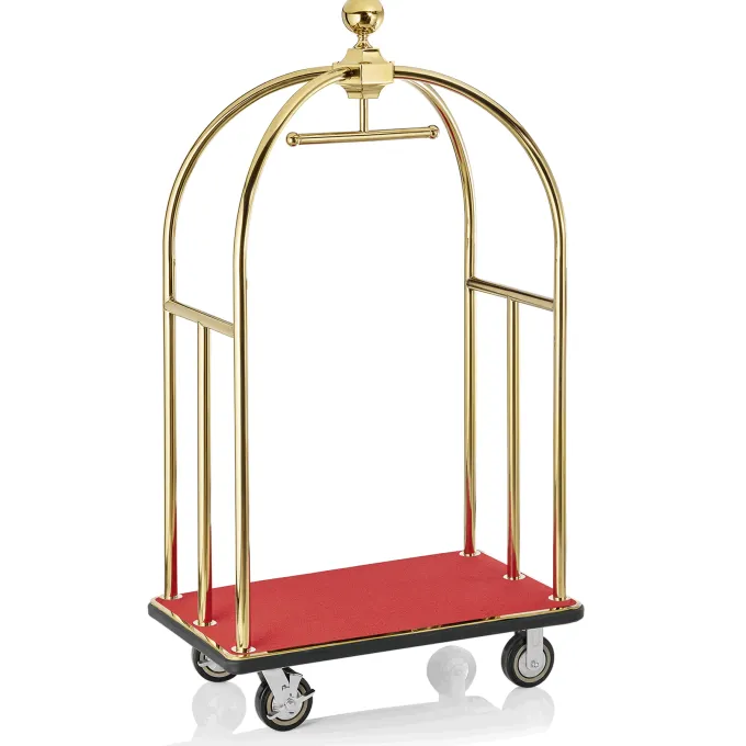 Chariot à bagages en Acier Inoxydable rouge L 1120 mm l 610 mm H 1860 mm 2 - Was Germany