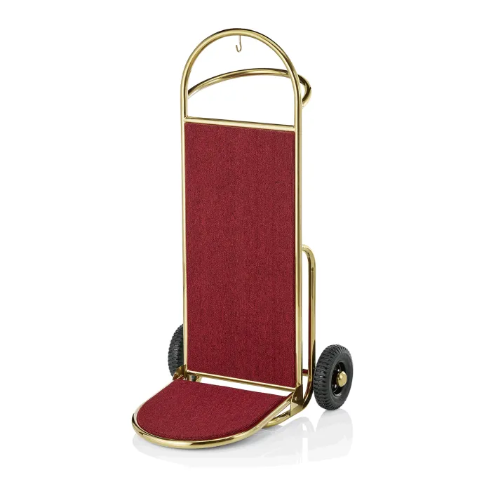 Chariot à bagages en Acier Inoxydable rouge L 610 mm l 705 mm H 1210 mm - Was Germany