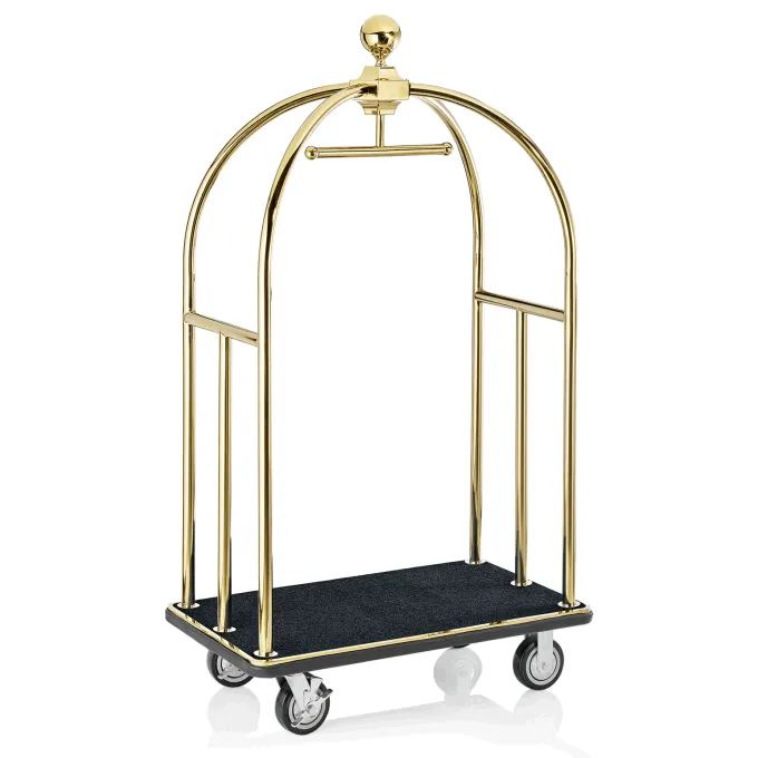 Chariot à bagages en Acier Inoxydable noir L 1120 mm l 610 mm H 1860 mm 3 - Was Germany