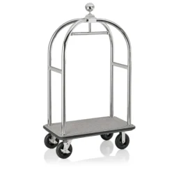 Chariot à bagages en Acier Inoxydable gris L 1130 mm l 620 mm H 1910 mm 2 - Was Germany