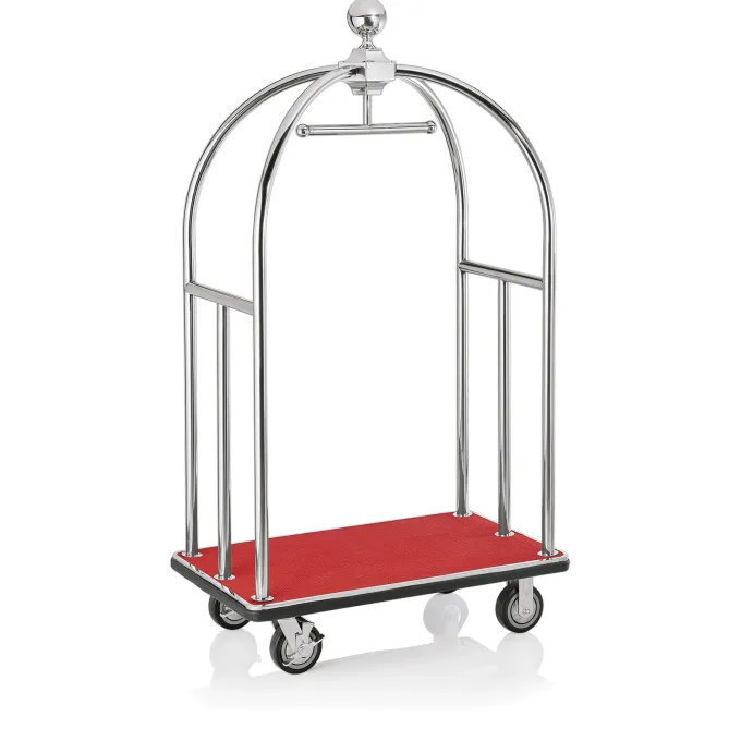 Chariot à bagages en Acier Inoxydable rouge L 1120 mm l 610 mm H 1860 mm 3 - Was Germany