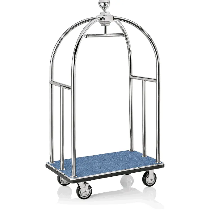 Chariot à bagages en Acier Inoxydable bleu L 1120 mm l 610 mm H 1860 mm 4 - Was Germany