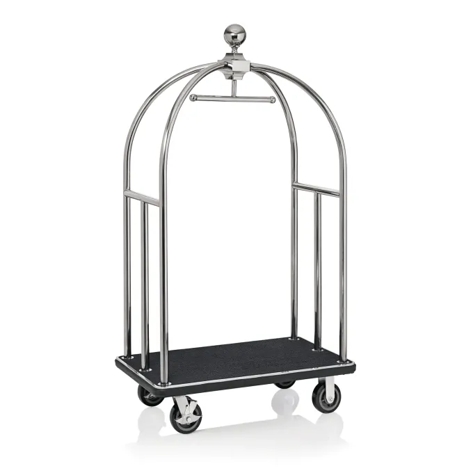 Chariot à bagages en Acier Inoxydable noir L 1120 mm l 610 mm H 1860 mm 5 - Was Germany