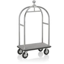 Chariot à bagages en Acier Inoxydable gris L 1130 mm l 620 mm H 1910 mm 1 - Was Germany