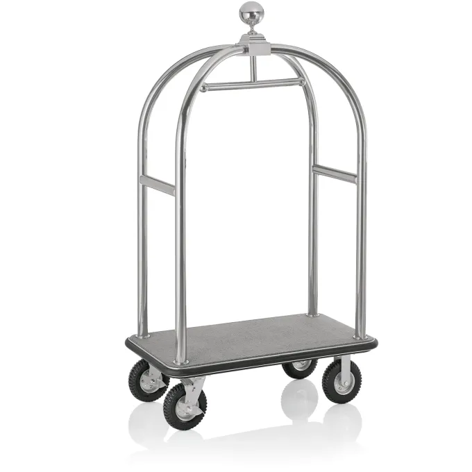 Chariot à bagages en Acier Inoxydable gris L 1130 mm l 620 mm H 1910 mm 1 - Was Germany