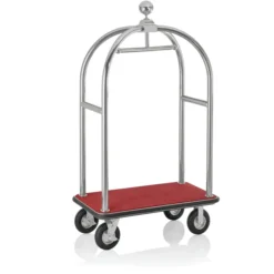 Chariot à bagages en Acier Inoxydable rouge L 1130 mm l 620 mm H 1910 mm 5 - Was Germany