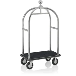 Chariot à bagages en Acier Inoxydable noir L 1130 mm l 620 mm H 1910 mm 4 - Was Germany
