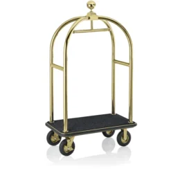Chariot à bagages en Acier Inoxydable noir L 1130 mm l 620 mm H 1910 mm 1 - Was Germany