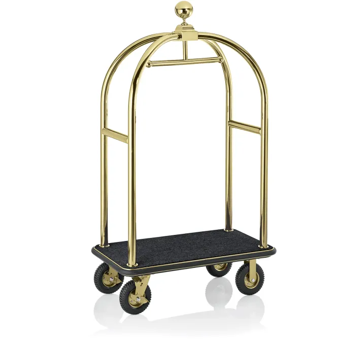 Chariot à bagages en Acier Inoxydable noir L 1130 mm l 620 mm H 1910 mm 1 - Was Germany