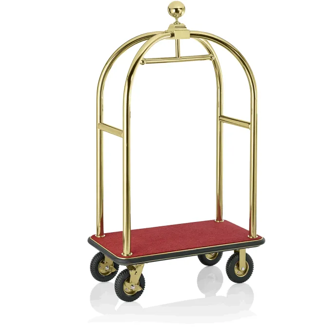 Chariot à bagages en Acier Inoxydable rouge L 1130 mm l 620 mm H 1910 mm 6 - Was Germany