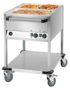 Chariot Bain Marie - 2 Bacs GN 1/1 avec Robinet - Bartscher