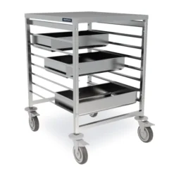 Chariot Bas de Transport GN 2/1 Renforcé en Inox - Distform