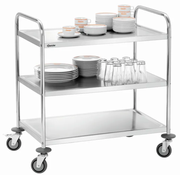 Chariot de service et débarrassage Inox - Bartscher