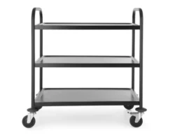 Chariot de Service Inox Finition Noir Mat 905x585x(H)945mm - Hendi