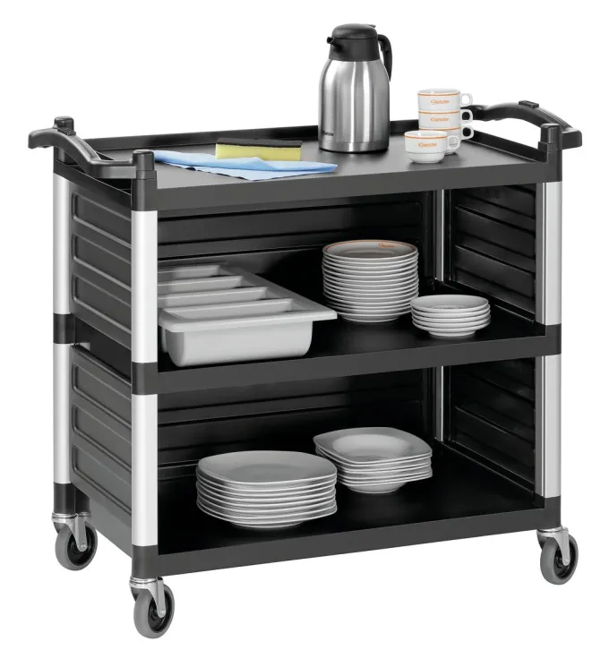 Chariot de service TSA300V - avec 3 tablettes - Bartscher