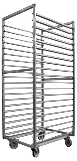 Chariot de Stockage 800 x 600 mm - 20 Niveaux Chape Inox avec Frein - L2G