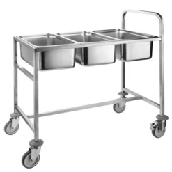Chariot de Transport Inox pour Bacs GN - Pujadas