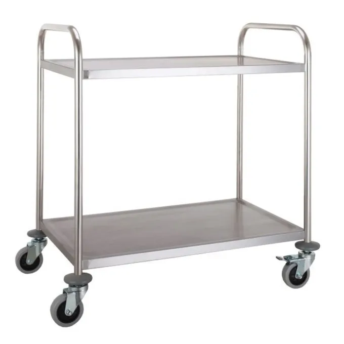 Chariot en inox démontable - 2 plateaux - Combisteel