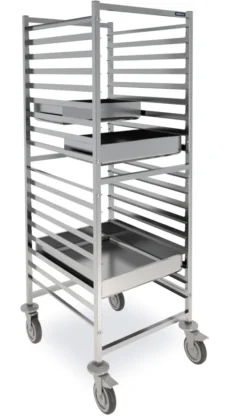 Chariot Haut de Transport GN 2/1 Renforcé en Inox - Distform