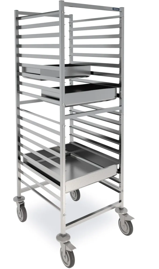 Chariot Haut de Transport GN 2/1 Renforcé en Inox - Distform