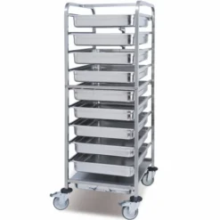 Chariot Inox à Dégivrage 9 Niveaux pour Bacs GN 1/1 - Pujadas