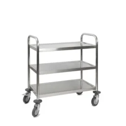 Chariot Inox 3 Plateaux - 710x410xH810 mm - Matériel CHR Pro